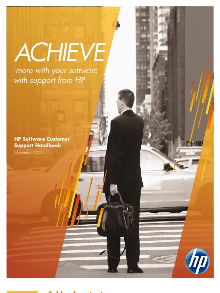 HP Customer Support Handbook PDF Software As A Service Hewlett