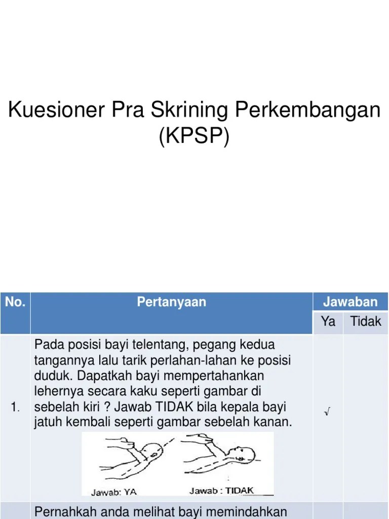 Kuesioner Pra Skrining Perkembangan (KPSP)