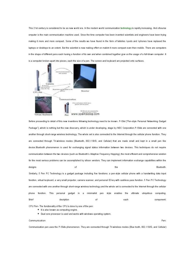 5 pen pc technology history Personal Computers