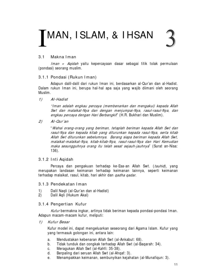 Iman, Islam Dan Ihsan | PDF