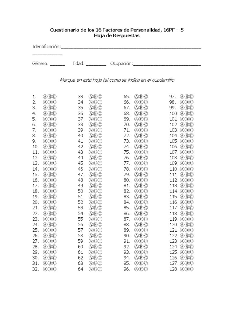 16Pf Questionnaire Printable Printable Word Searches