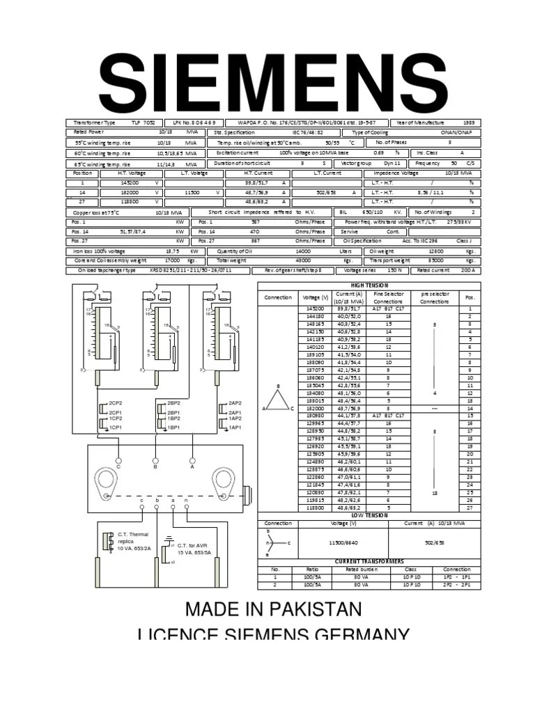 Siemens Transformer