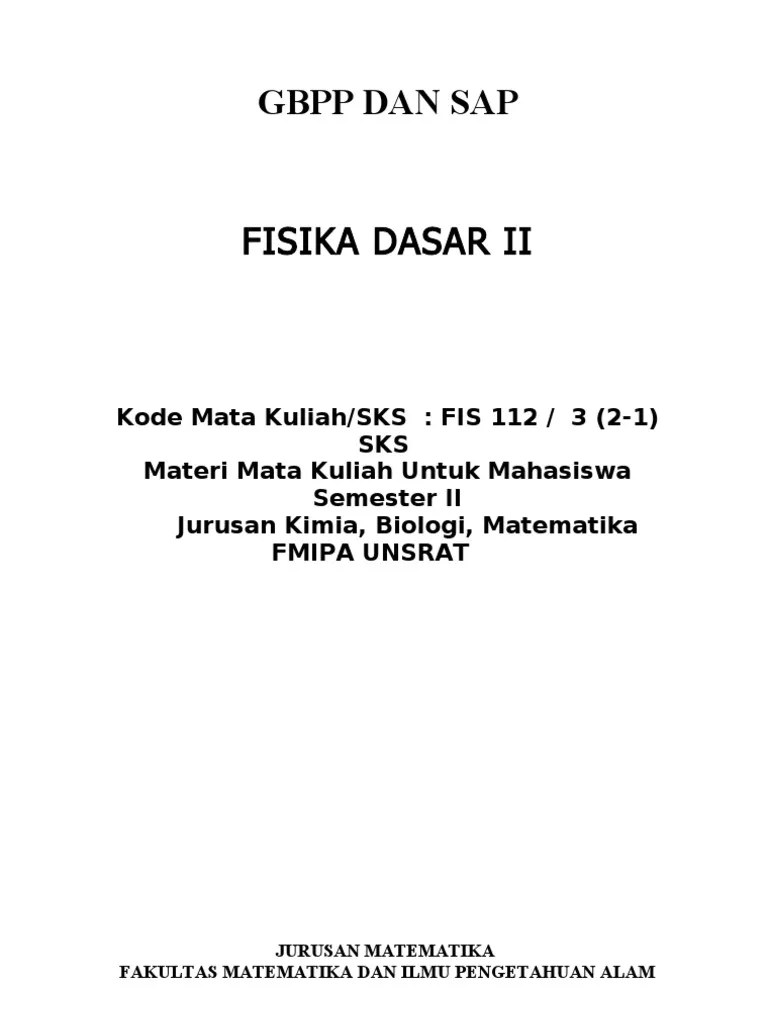 Gbpp Dan Sap Fisika Dasar II