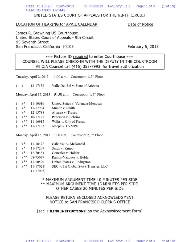1315023 31 United States Court Of Appeals For The Ninth Circuit