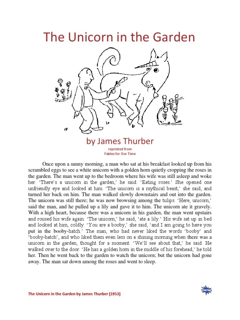 The Unicorn in the Garden Fiction & Literature