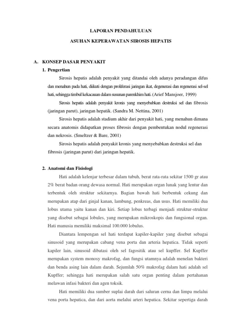 Laporan Pendahuluan Sirosis Hepatis
