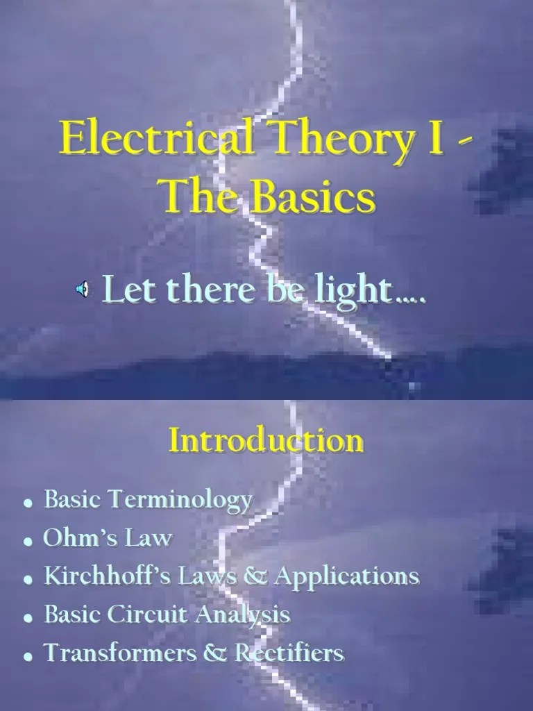 Lesson 15 Electrical Theory Induction Electric