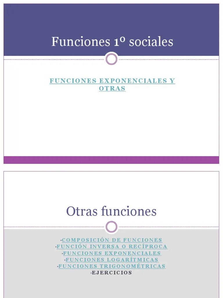 30+ Funciones Trascendentes Trigonomã©Tricas Logarã­tmicas Y