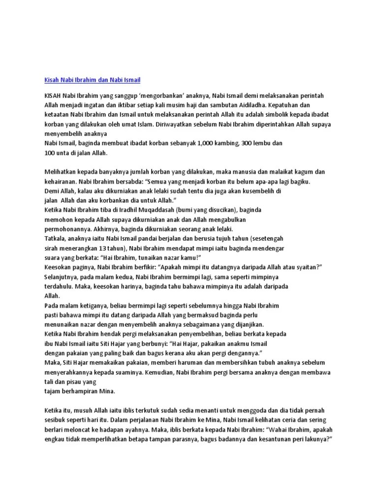 Nabi Ibrahim Dan Nabi Ismail
