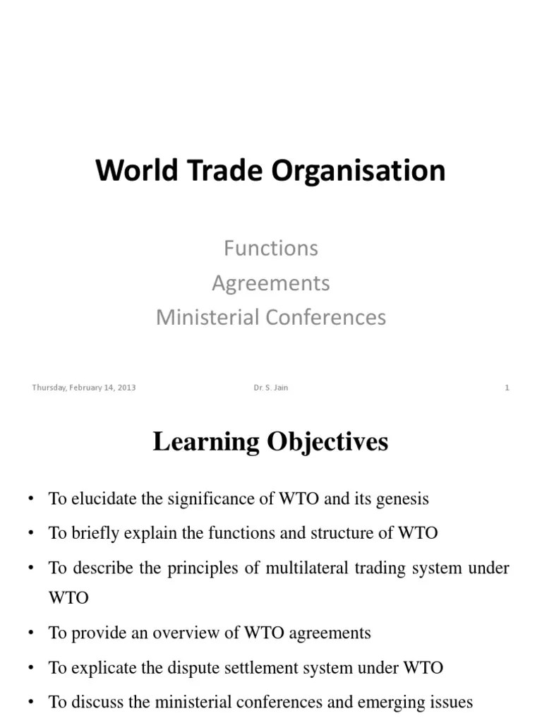 11 13 World Trade Organisation PDF World Trade Organization