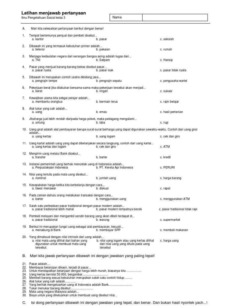 Soal IPS Kelas 3 SD semester 2.pdf