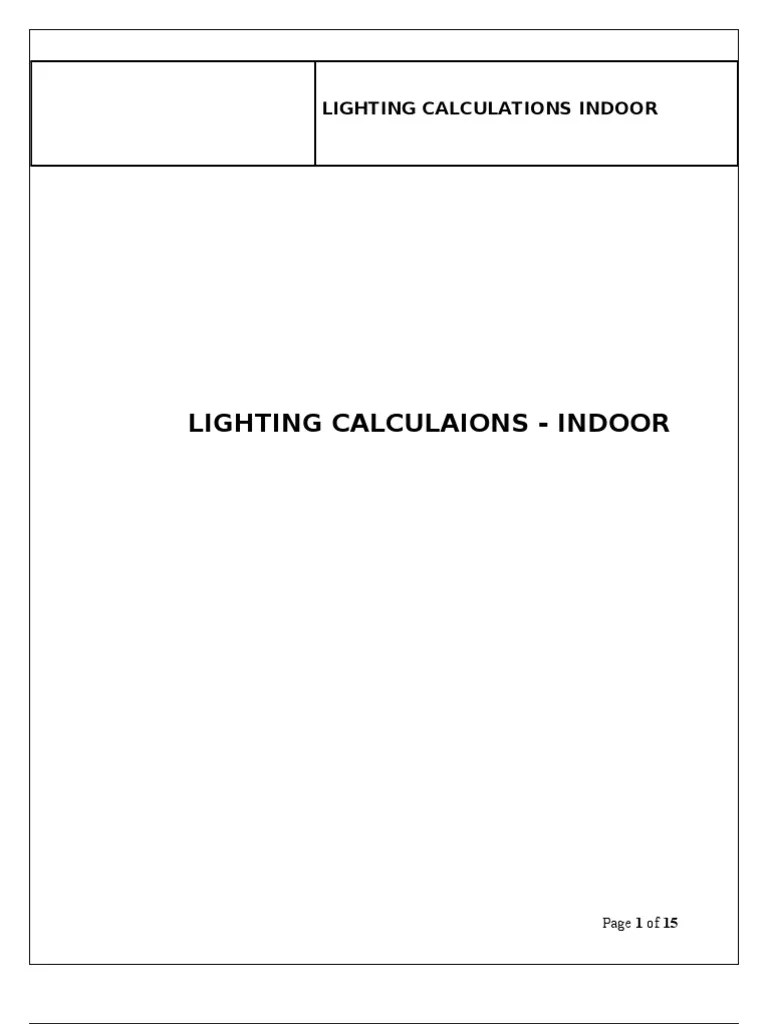 Lighting CalculationsIndoor.doc Lighting
