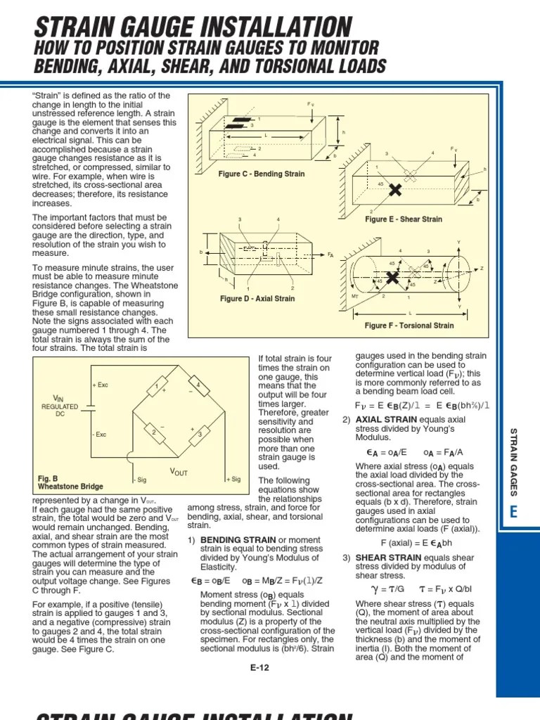 Strain Gauge Installation How To Position Strain Gauges To Monitor