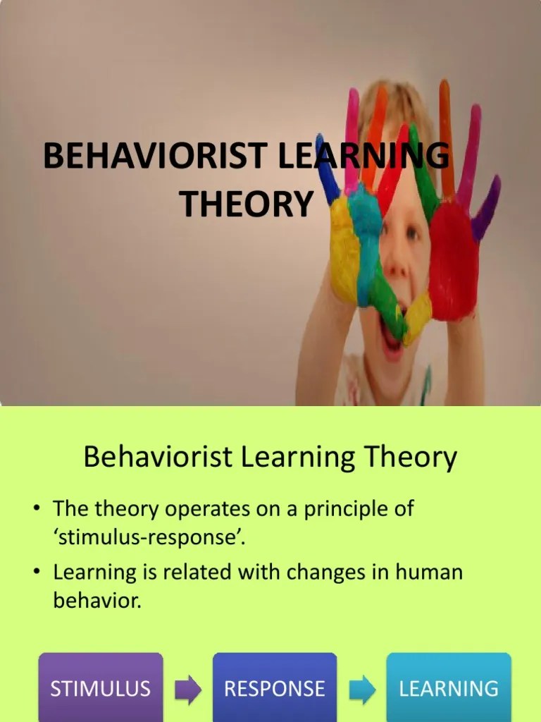 Behaviorist Learning Theory Behaviorism Classical Conditioning