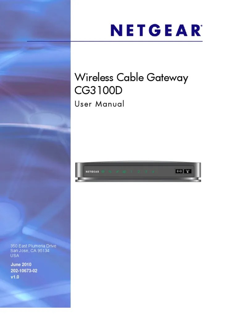 Router Manual Netgear Modem PDF Ip Address Port Networking)