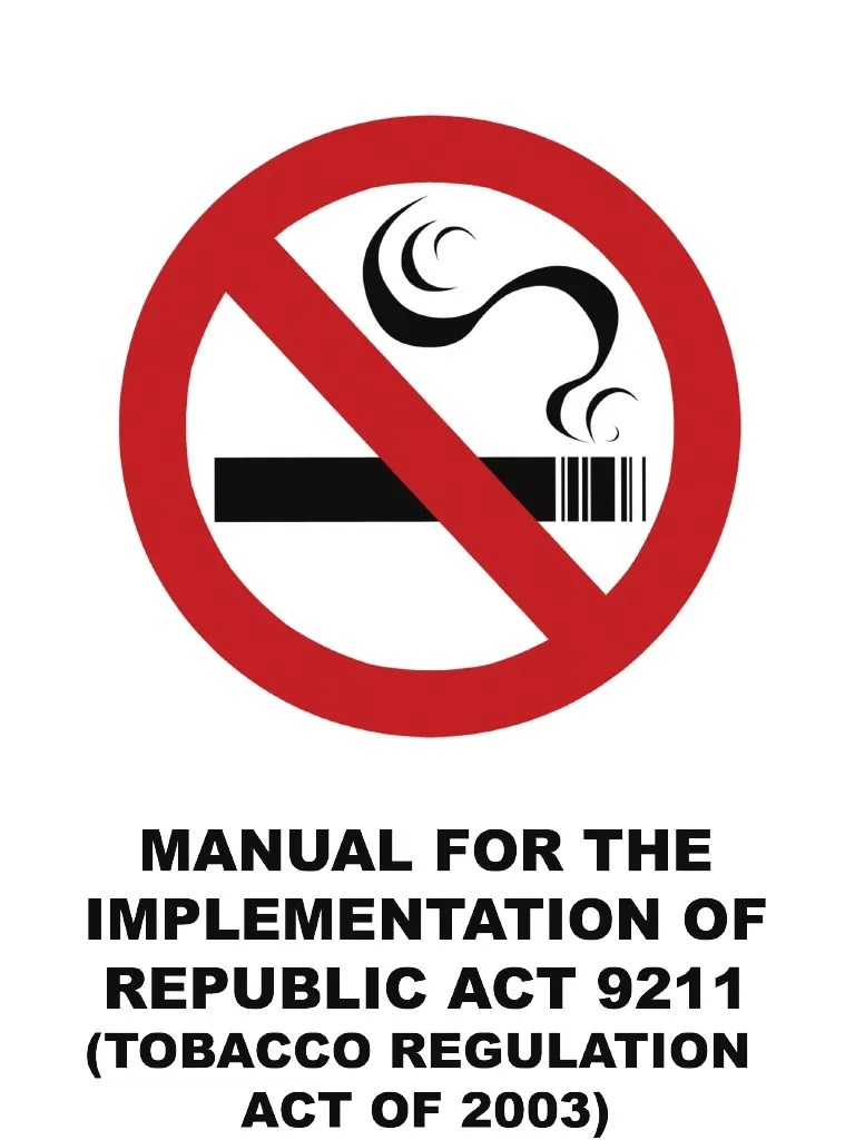 MANUAL_new r.a 9211 Tobaco Bill Tobacco Smoking Advertising