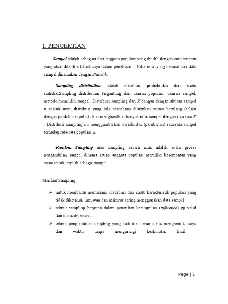 Distribusi Sampling | PDF