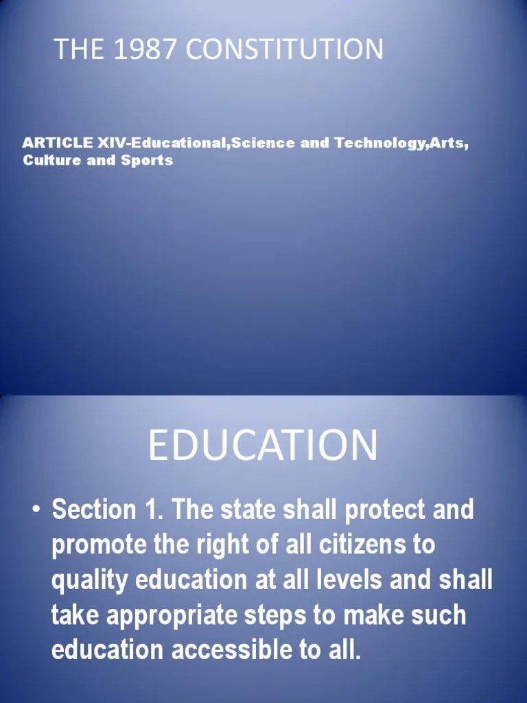 The 1987 Constitution Powerpoint Presentation Citizenship Social