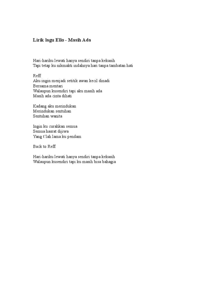 Kumpulan Lirik Lagu Pop Indonesia | PDF