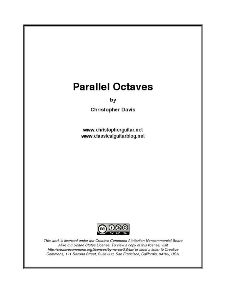 Parallel Octaves PDF Classical Guitar Music Theory