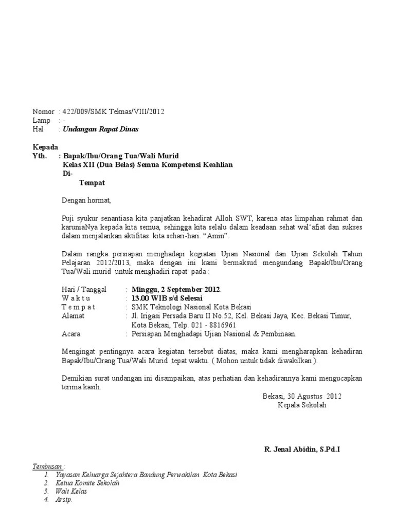 Posted on june 18, 2021 by smaadmin. 19 Contoh Surat Undangan Wali Murid Pengambilan Raport