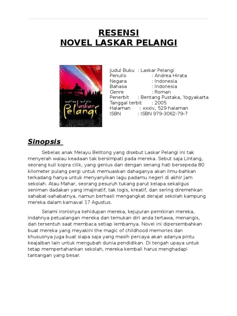 RESENSI Novel Laskar Pelangi | PDF