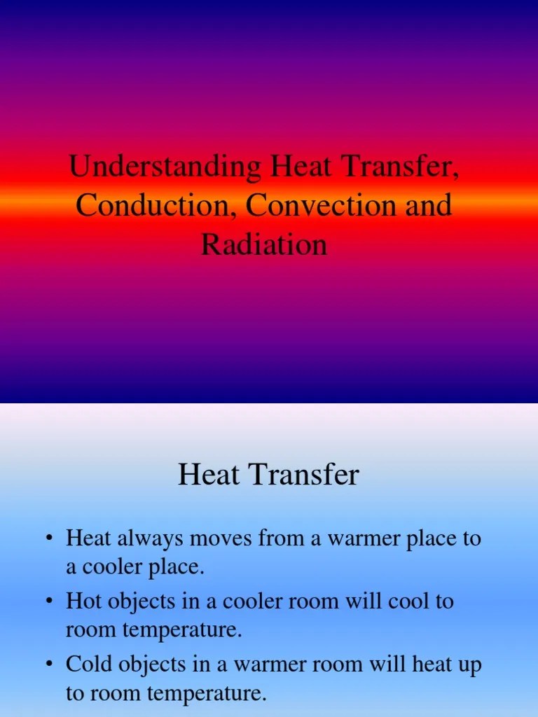 Understanding Heat Transfer, Conduction, Convection and Radiation PDF Heat Transfer Convection