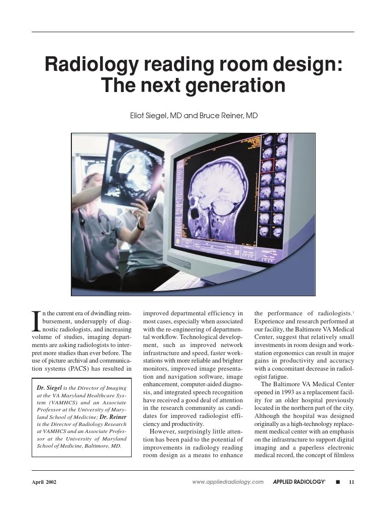 XRay Reading Room Next Generation Radiology Medical Imaging