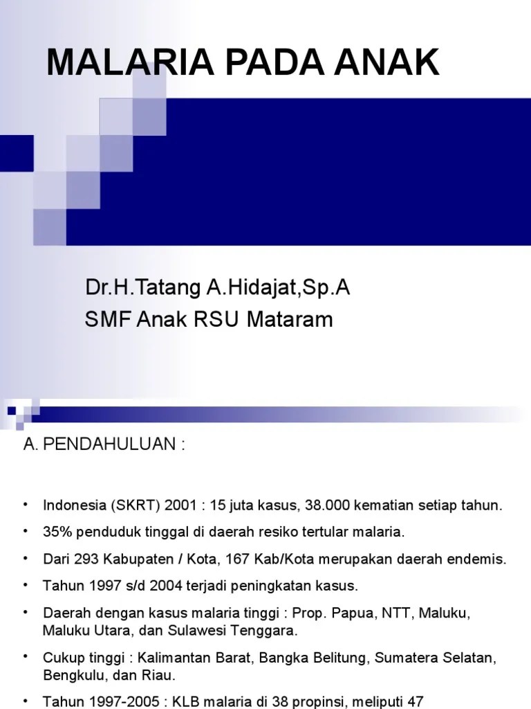 Malaria Pada Anak