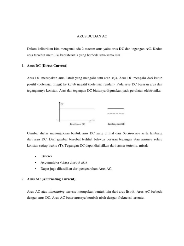 Arus DC Dan Ac1 | PDF