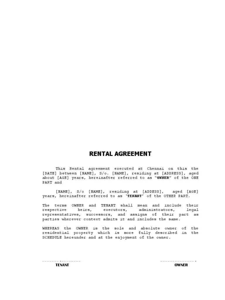 HOUSE RENTAL AGREEMENT FORMAT.docx Lease Renting