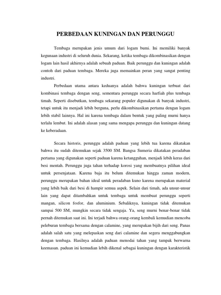 Apa Perbedaan Antara Kuningan Dan Perunggu