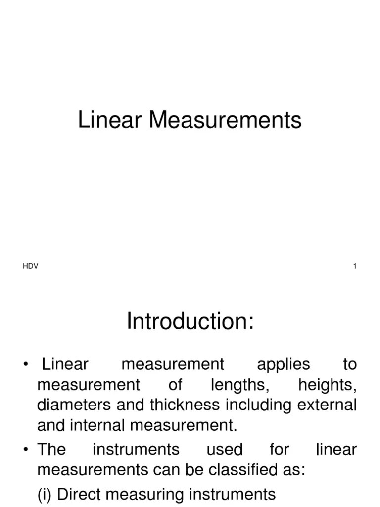 Linear Measurement PDF Tools Nature