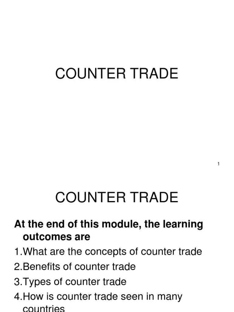 Counter Trade PDF Pepsi Barter