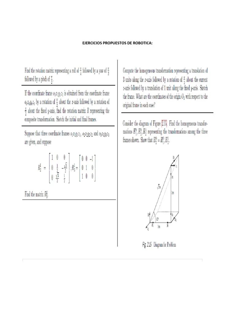 Find The Rotation Matrix Representing A Roll of Followed by A Yaw of