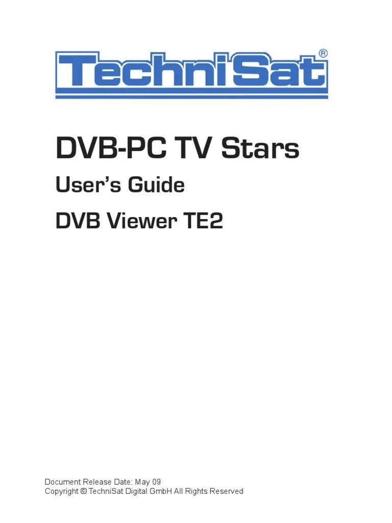 DVBViewer TE2 Manual PDF Streaming Media Ip Address