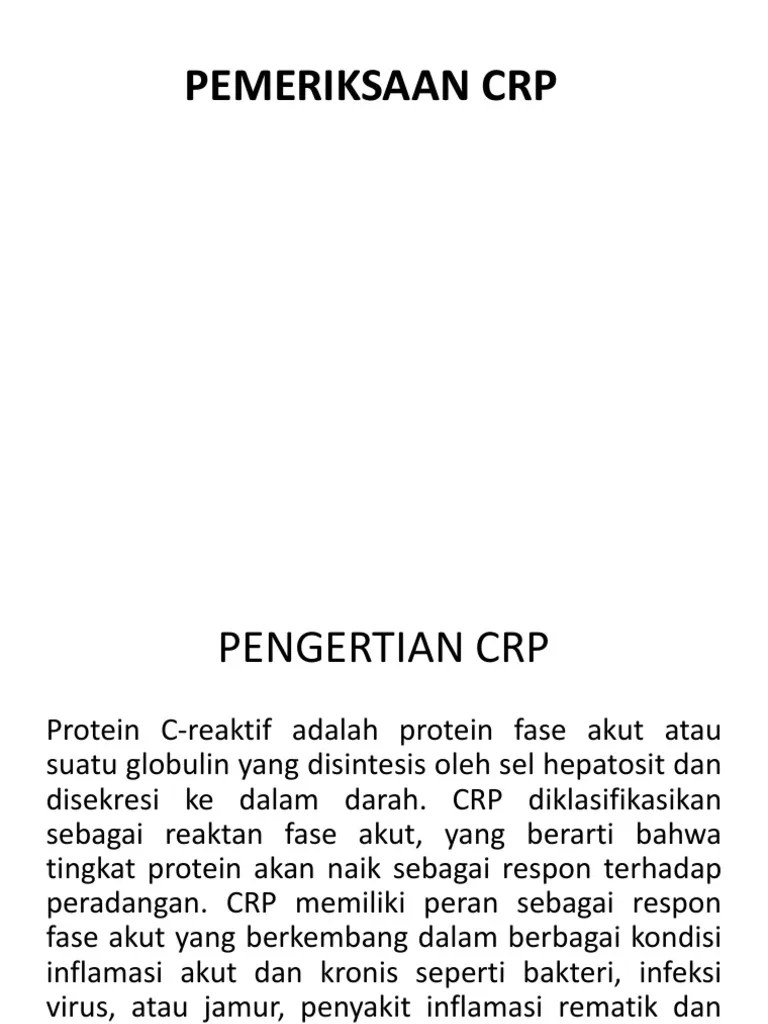 Pemeriksaan CRP | PDF