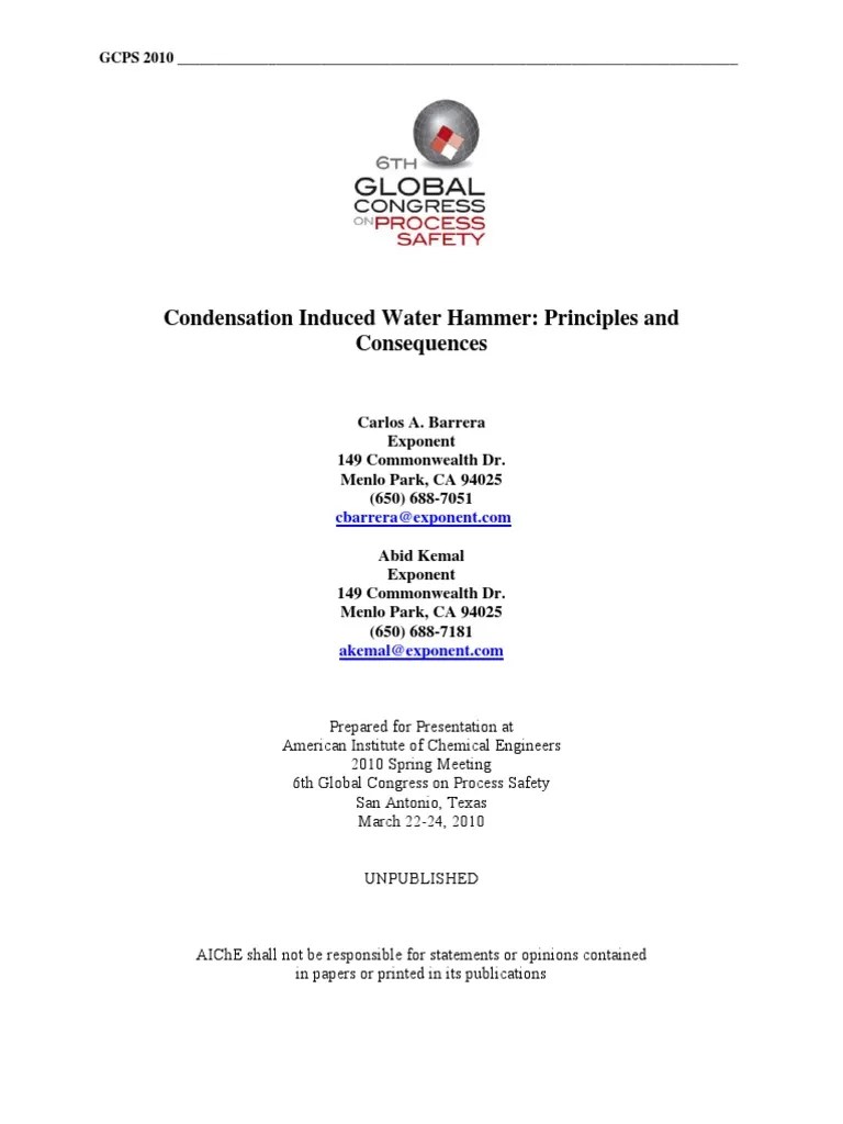 condensationinducedwaterhammer.pdf Steam Boiler