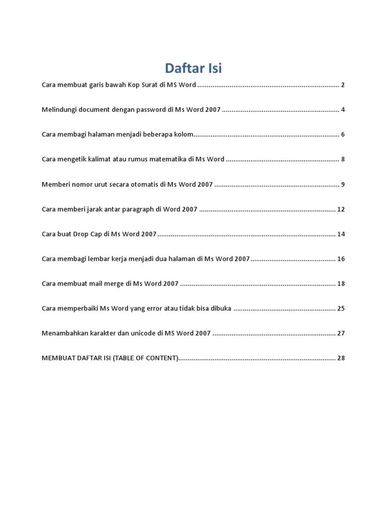 Materi Microsoft Word