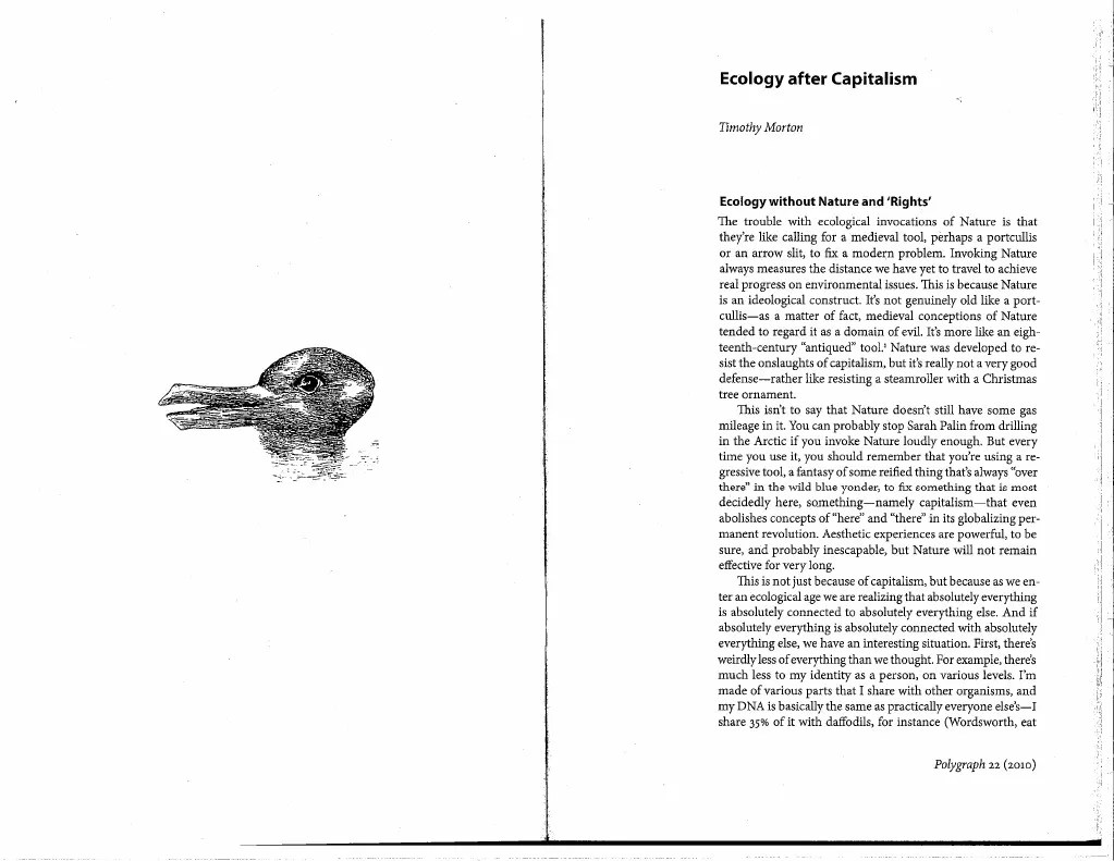Timothy MortonEcology After Capitalism
