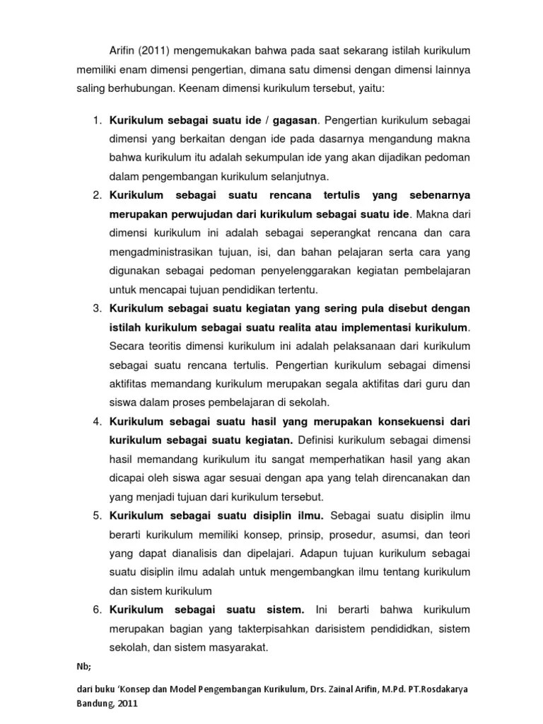 6 dimensi kurikulum
