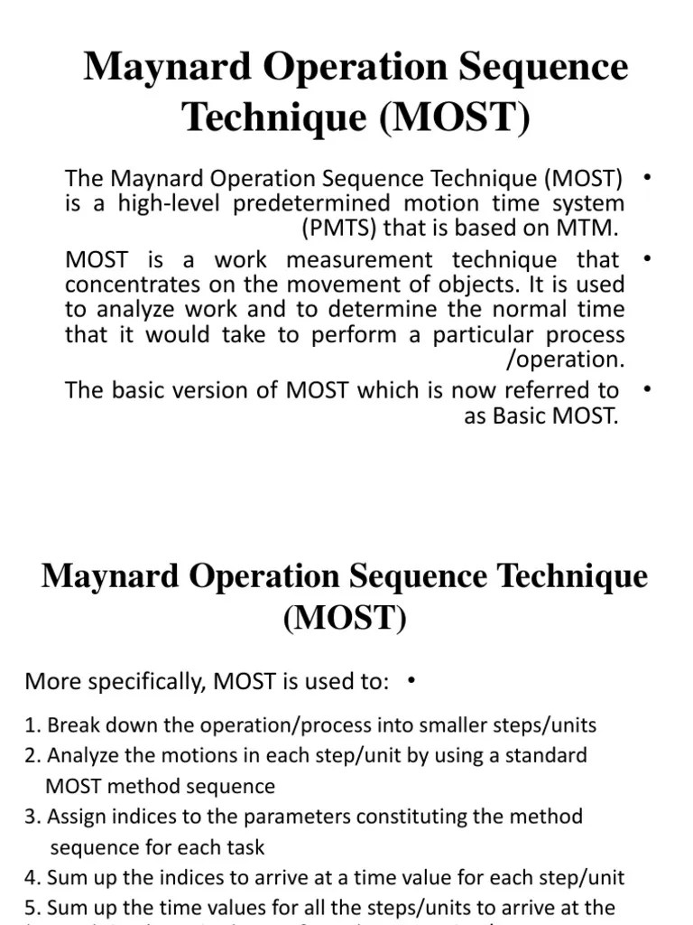 Understanding Maynard Operation Sequence Pdf Computing And