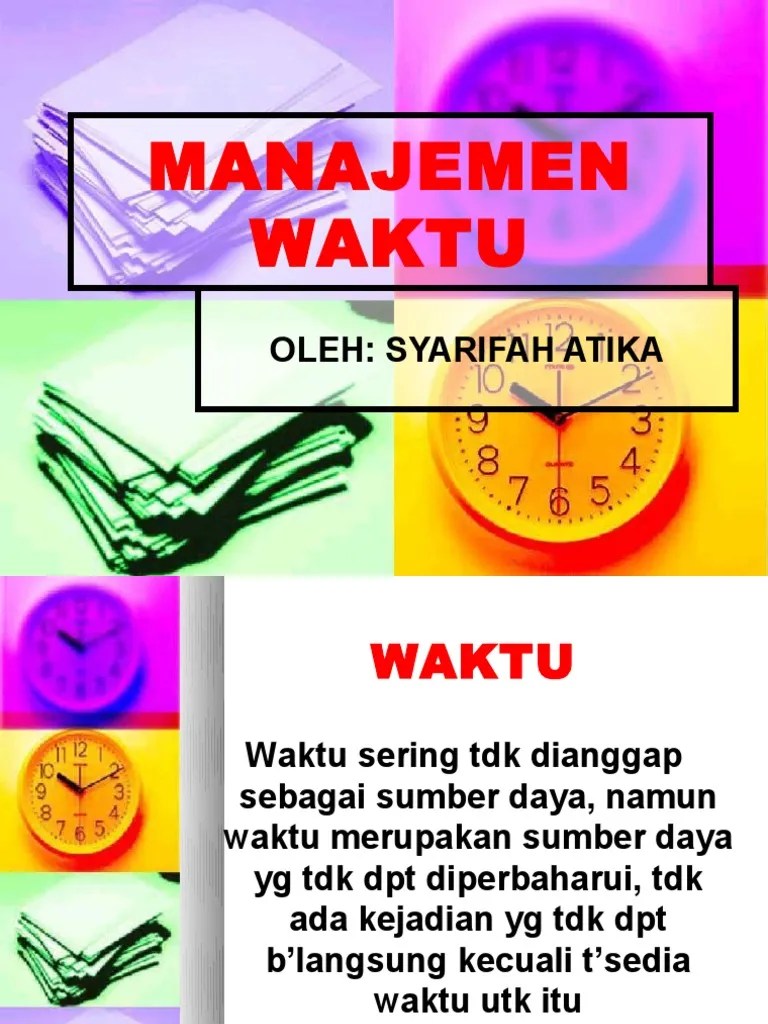 MANAJEMEN WAKTU, OKE.ppt