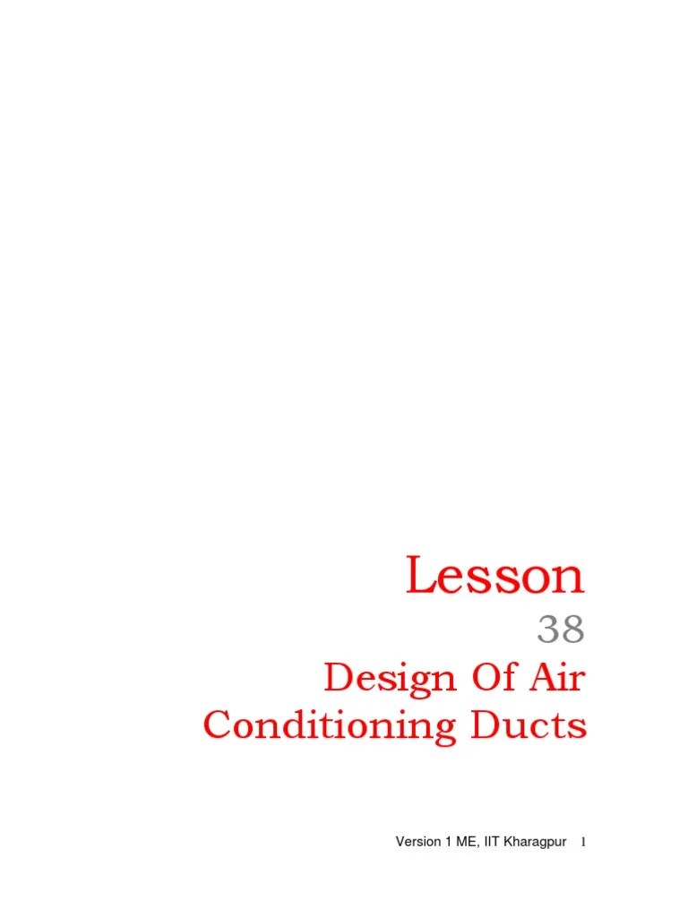 Design and Optimization of Air Conditioning Duct Systems Using Various