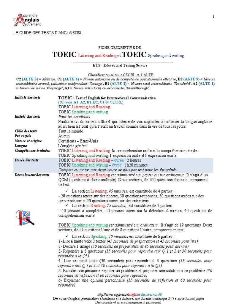 PDF Télécharger fiche revision toeic pdf Gratuit PDF | PDFprof.com