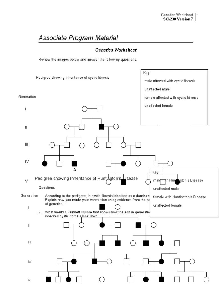 Week 5 Worksheet Heredity