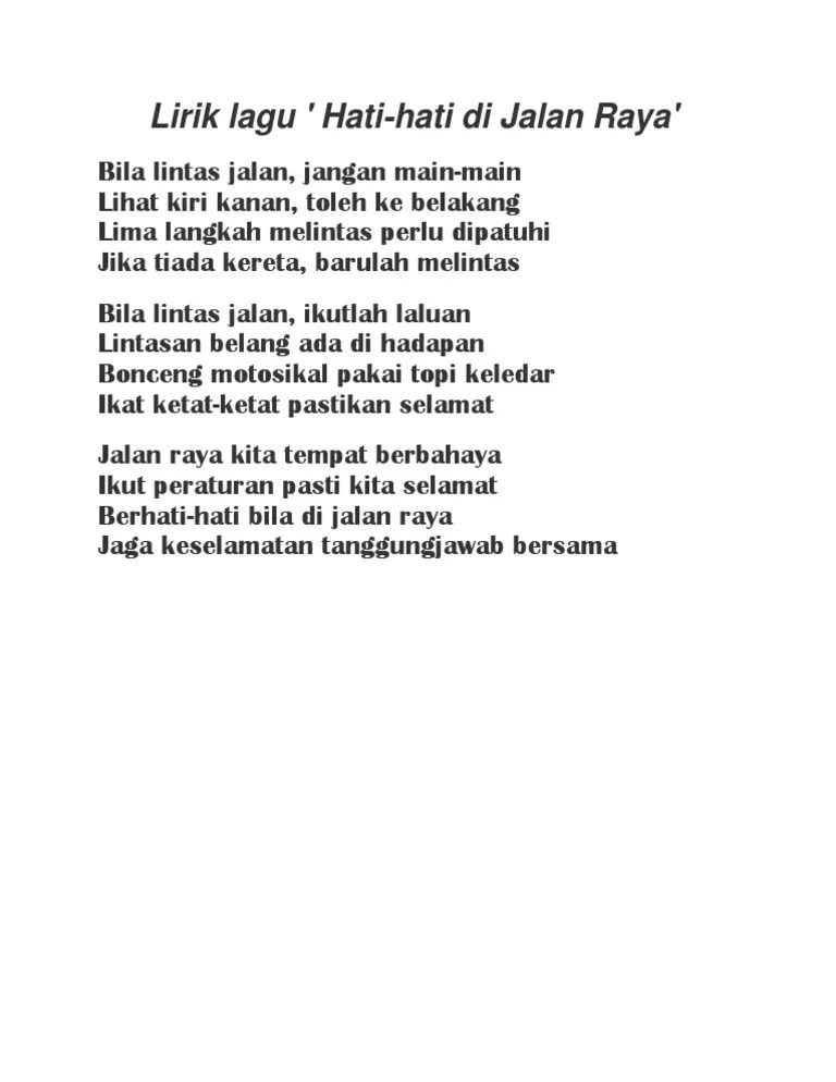 Lirik Lagu Hati Hati