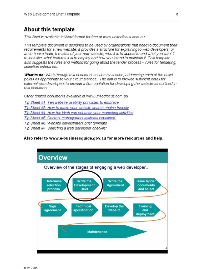 Project Plan Template 2 Websites Web Development