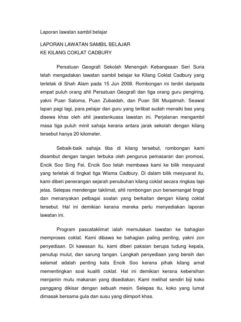 17++ Contoh Karangan Laporan Lawatan Sambil Belajar Ke Universiti | My