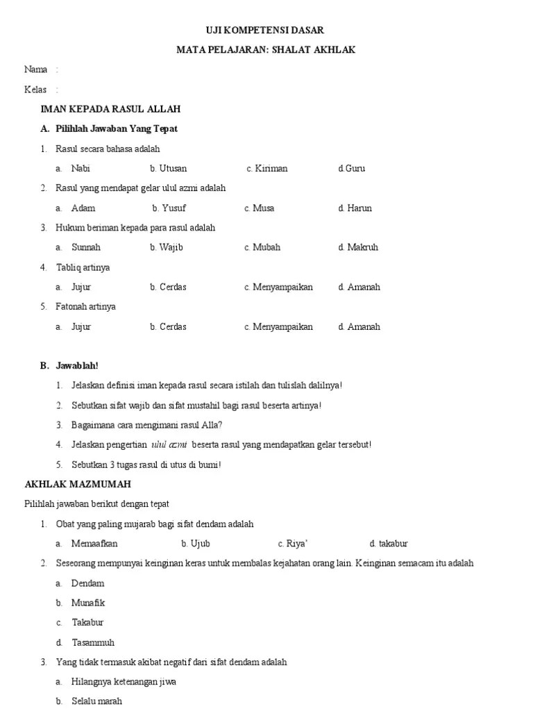 Iman Kepada Rasul Dan Dendam | PDF